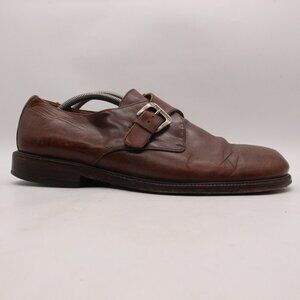 FootPrint Monk Strap Men's Size EU 45 Buckle Brown Leather Casual Comfort Shoes